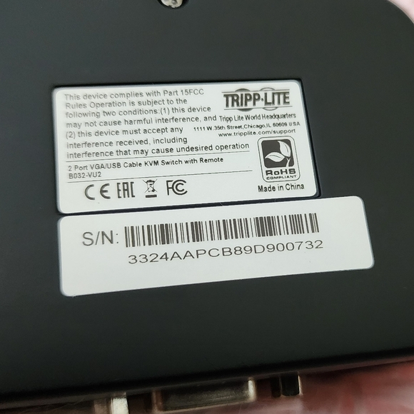 Tripp Lite 2-Port USB VGA Cable KVM Switch with Cables & USB Peripheral Sharing - Picture 11 of 12